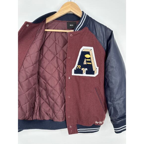 BDG Urban Outfitters True Winner Patched Varsity Jacket Oversized Football - Picture 14 of 16